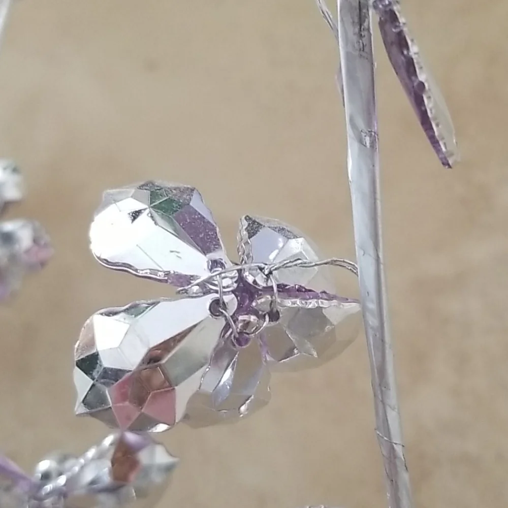 Purple Glass Flowers Strand